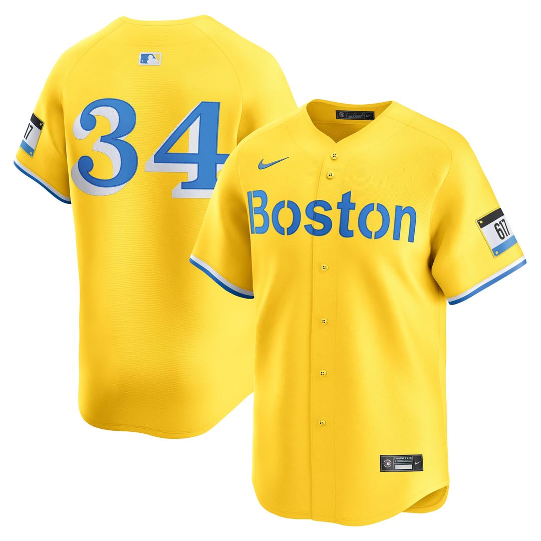 Boston Red Sox David Ortiz | Nike Yellow Alternate 3 Limited Player Jersey