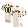 Milwaukee Brewers | Nike Cream Home Limited Custom Jersey