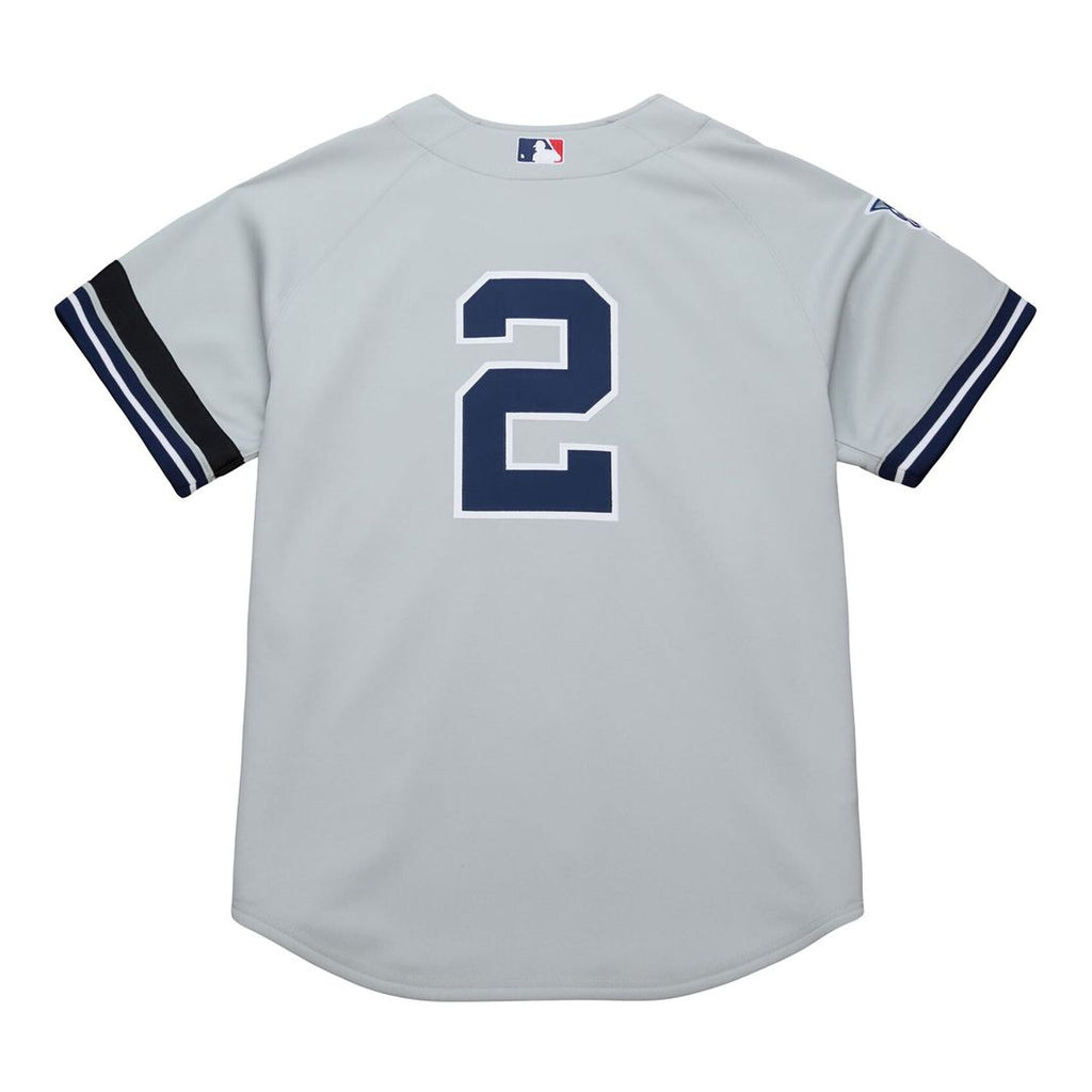 New York Yankees Derek Jeter | Mitchell & Ness Gray Cooperstown Collection 2000 World Series Authentic Jersey