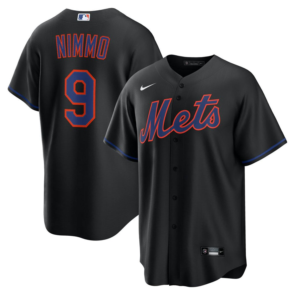 New York Mets Brandon Nimmo | Nike Black Alternate Replica Jersey