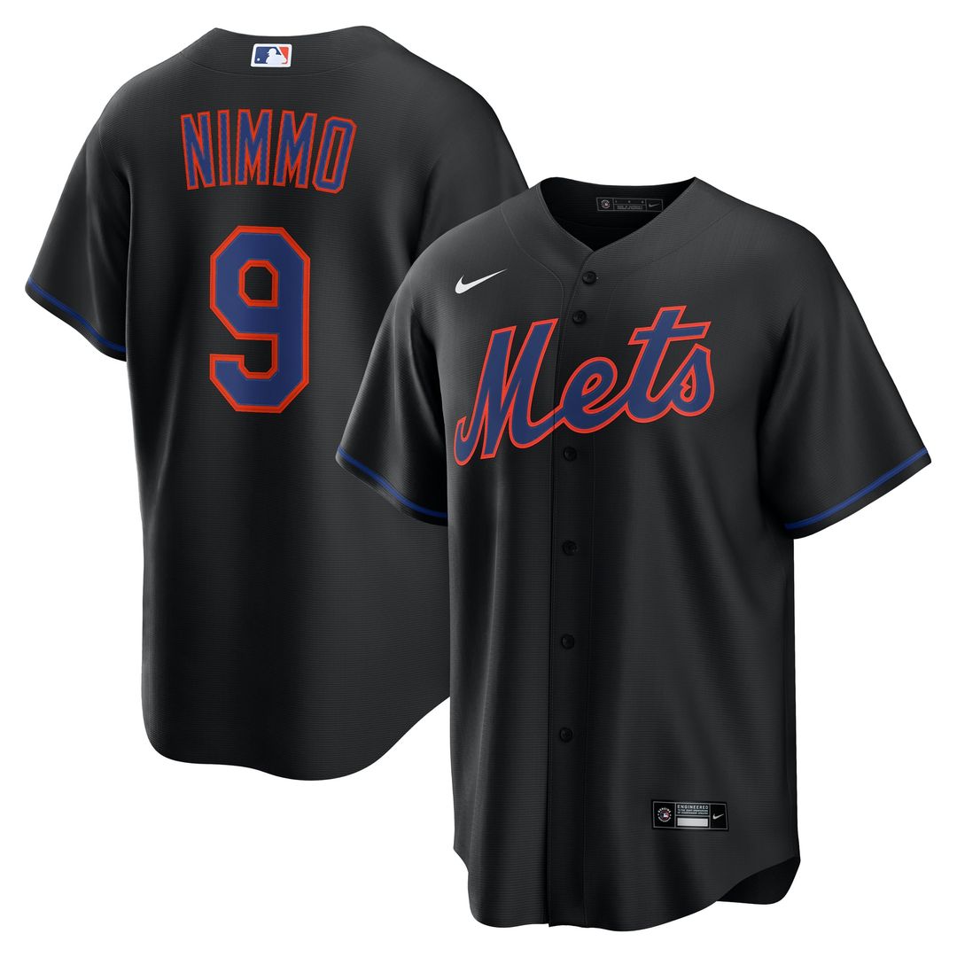 New York Mets Brandon Nimmo | Nike Black Alternate Replica Jersey