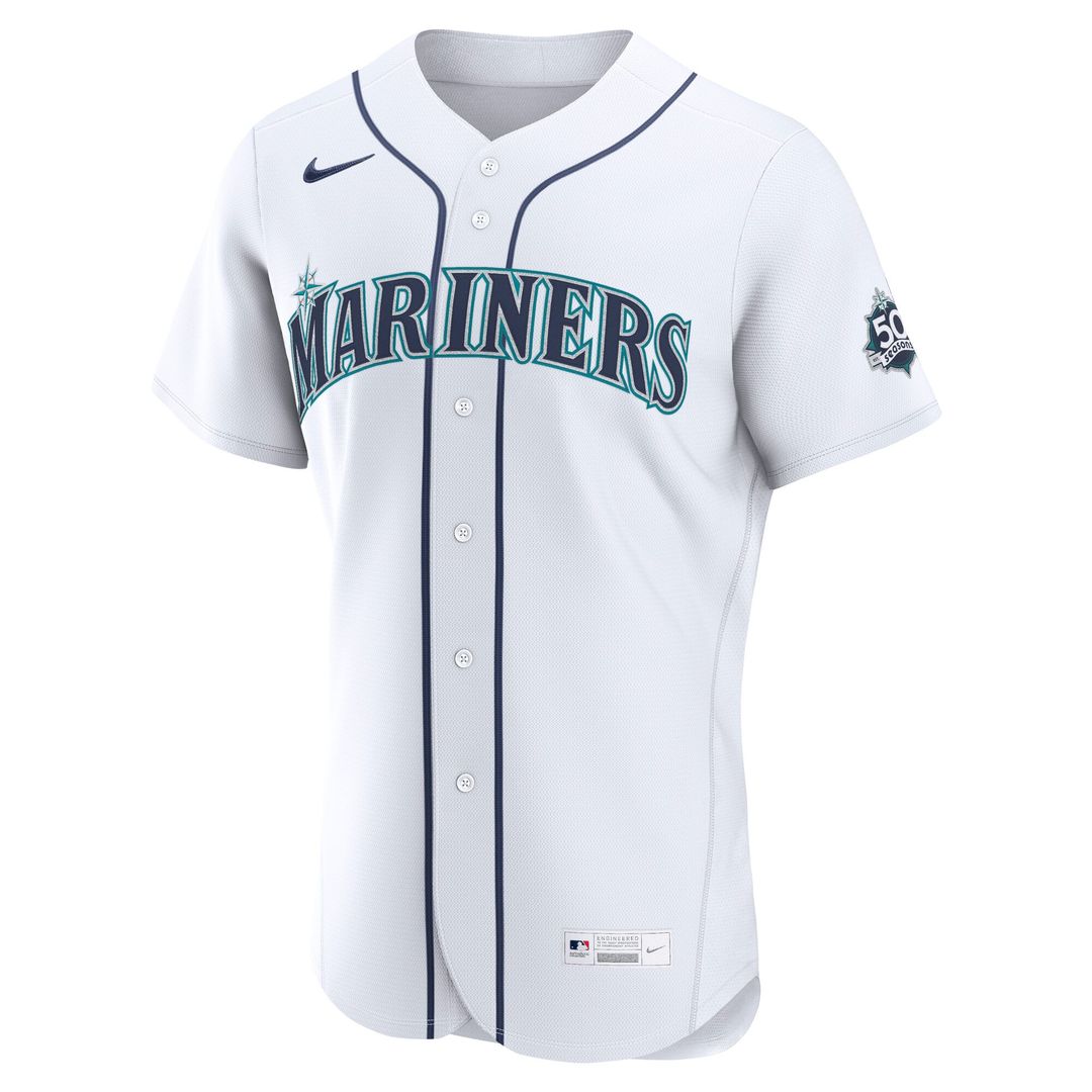 Seattle Mariners Cole Young | Nike White Home 50th Season Authentic Jersey