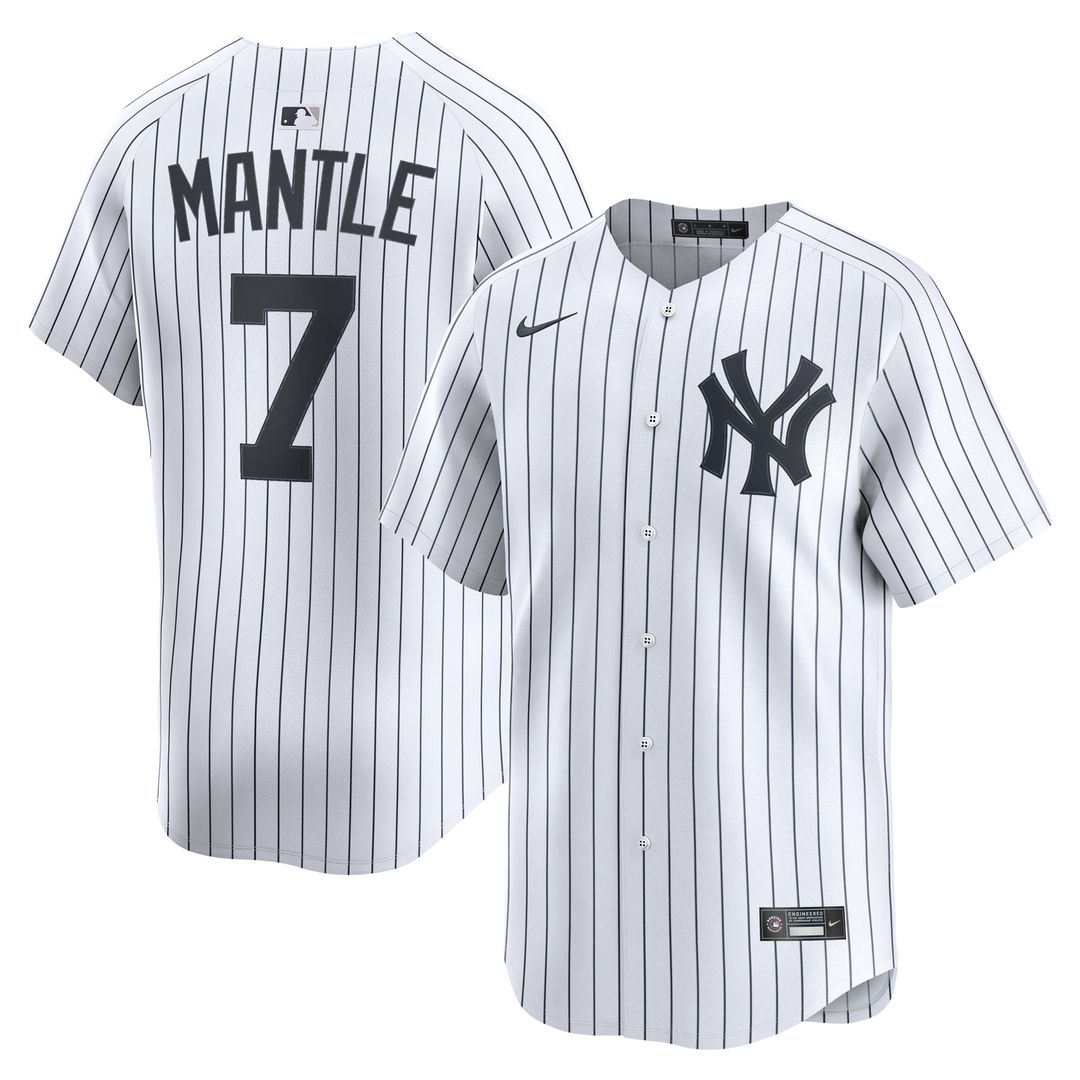New York Yankees Mickey Mantle | Nike White Home Limited Player Jersey