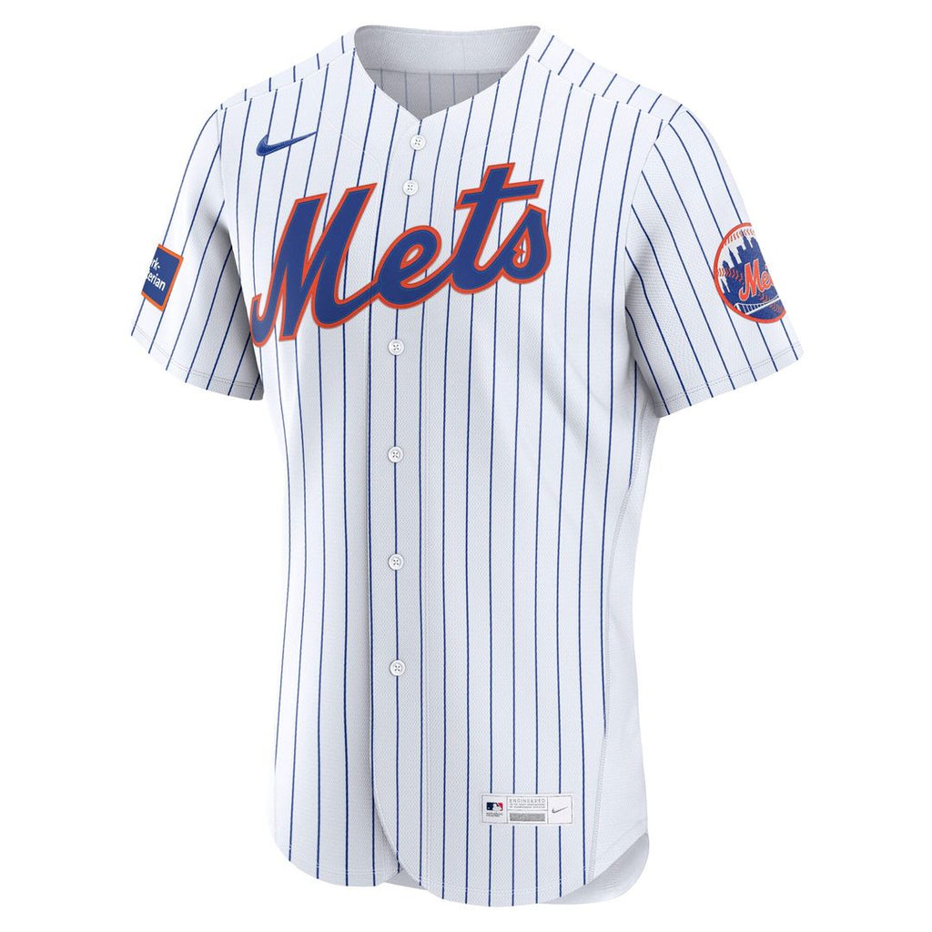 New York Mets | Nike White Home Sponsor Patch Authentic Jersey