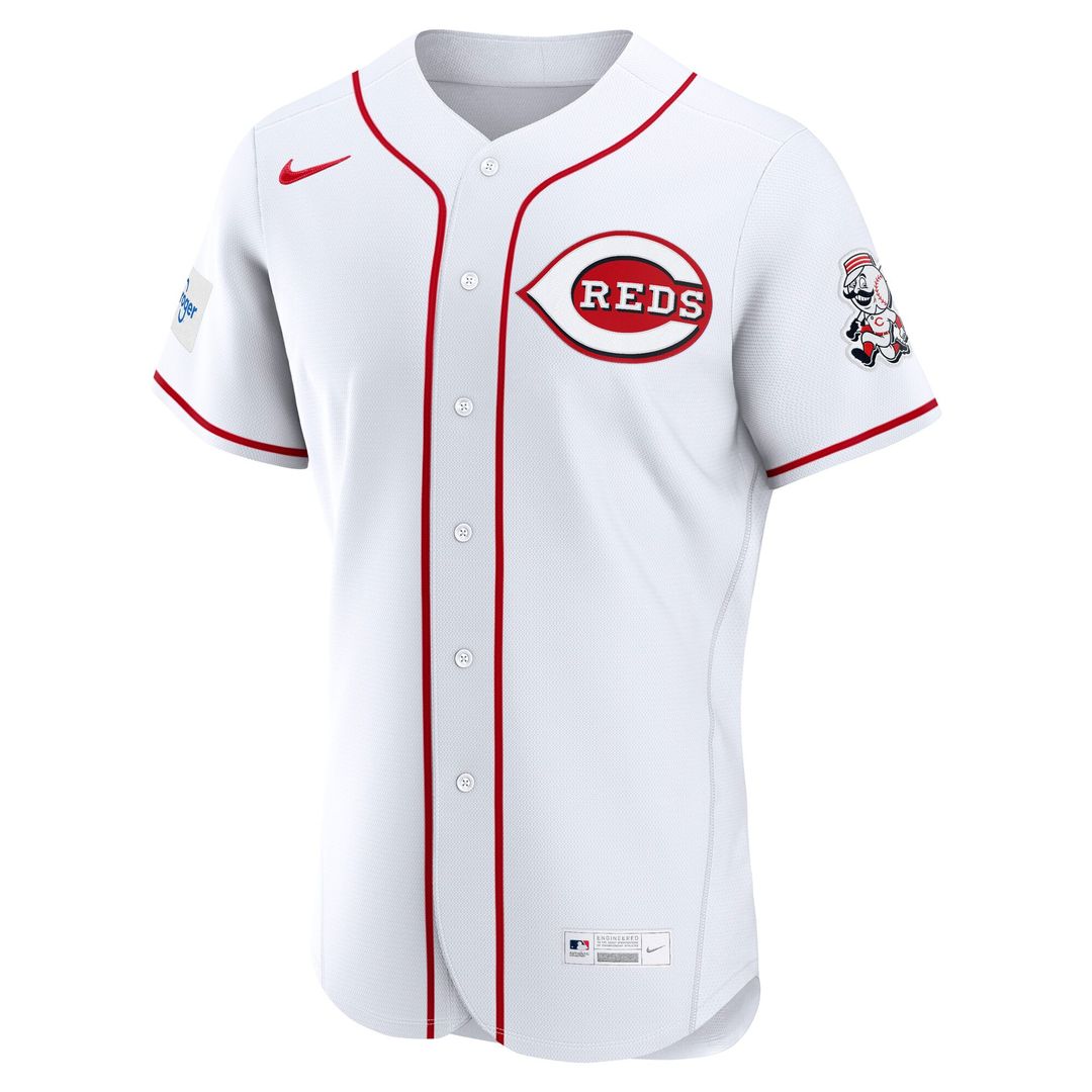 Cincinnati Reds | Nike White Home Sponsor Patch Authentic Jersey