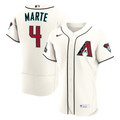 Arizona Diamondbacks Ketel Marte | Nike Cream Home Authentic Sponsor Patch Jersey