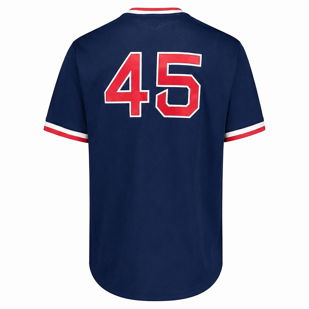 Boston Red Sox Pedro Martinez | Mitchell & Ness Navy Big & Tall Cooperstown Mesh Batting Practice Jersey