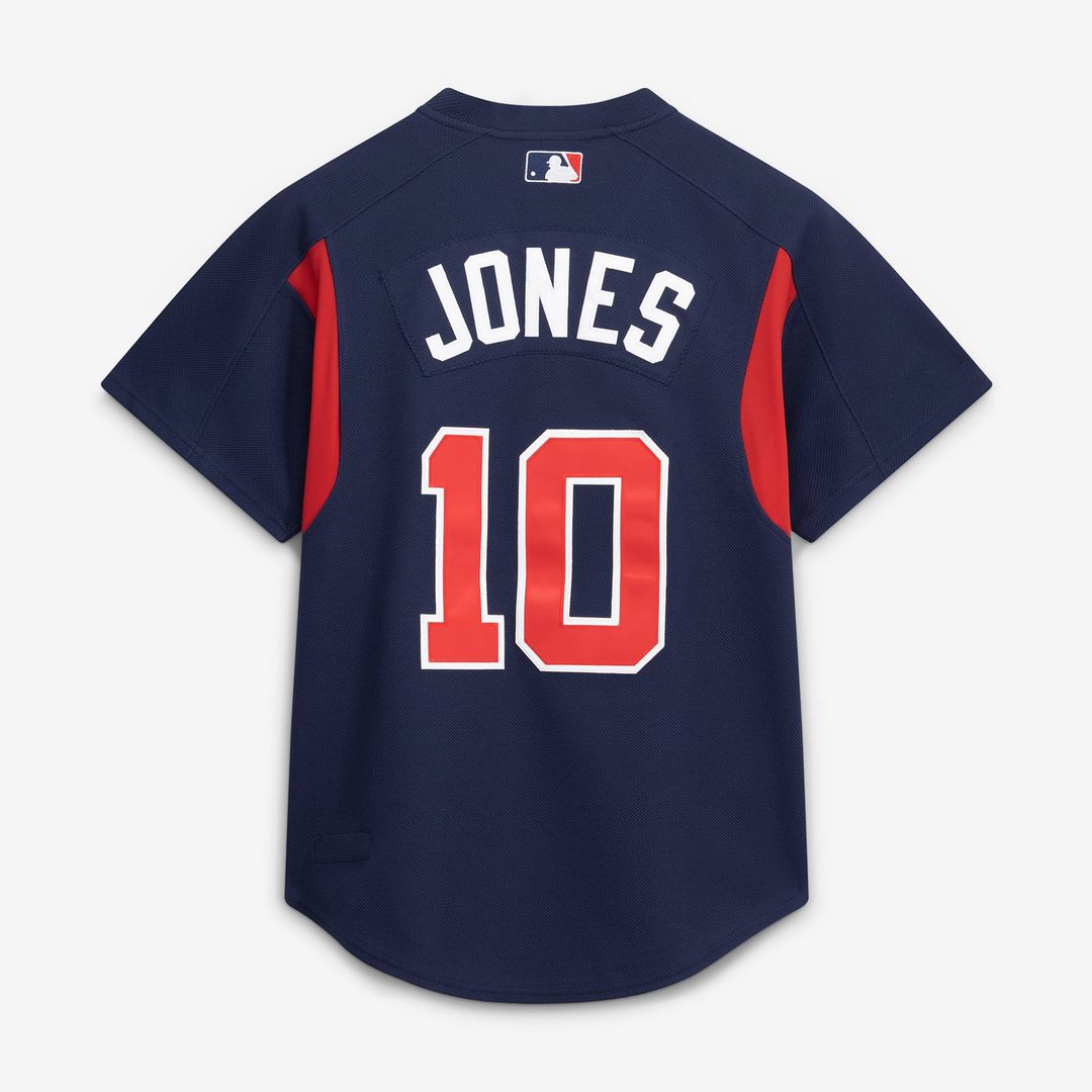 Atlanta Braves Chipper Jones | Mitchell & Ness Navy Authentic Batting Practice Jersey