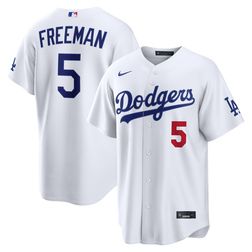 Los Angeles Dodgers Freddie Freeman | Nike White Home Stadium Jersey