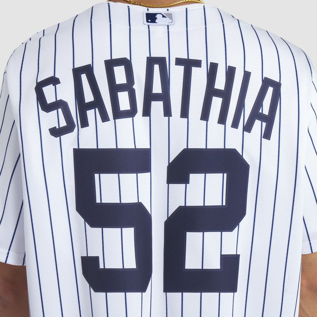 New York Yankees CC Sabathia | Nike White 2025 Baseball Hall of Fame Name & Number Retired Replica Jersey