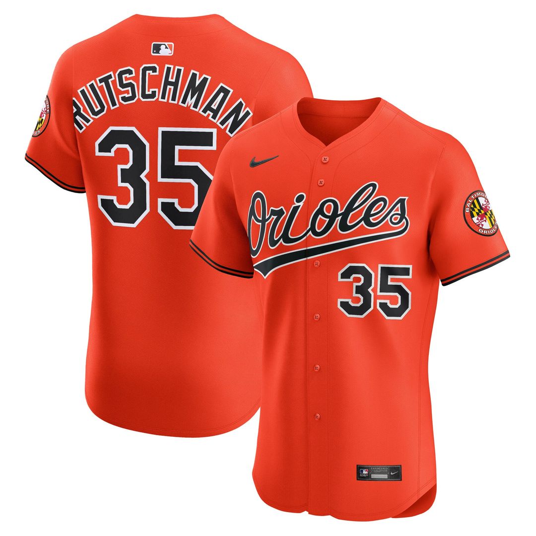 Baltimore Orioles Adley Rutschman | Nike Orange Alternate 2 Elite Jersey