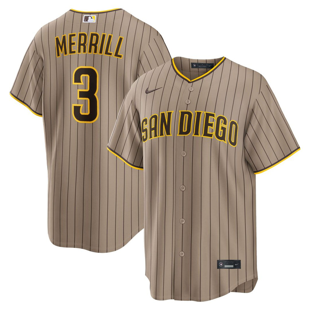 San Diego Padres Jackson Merrill | Nike Sand Alternate Replica Jersey