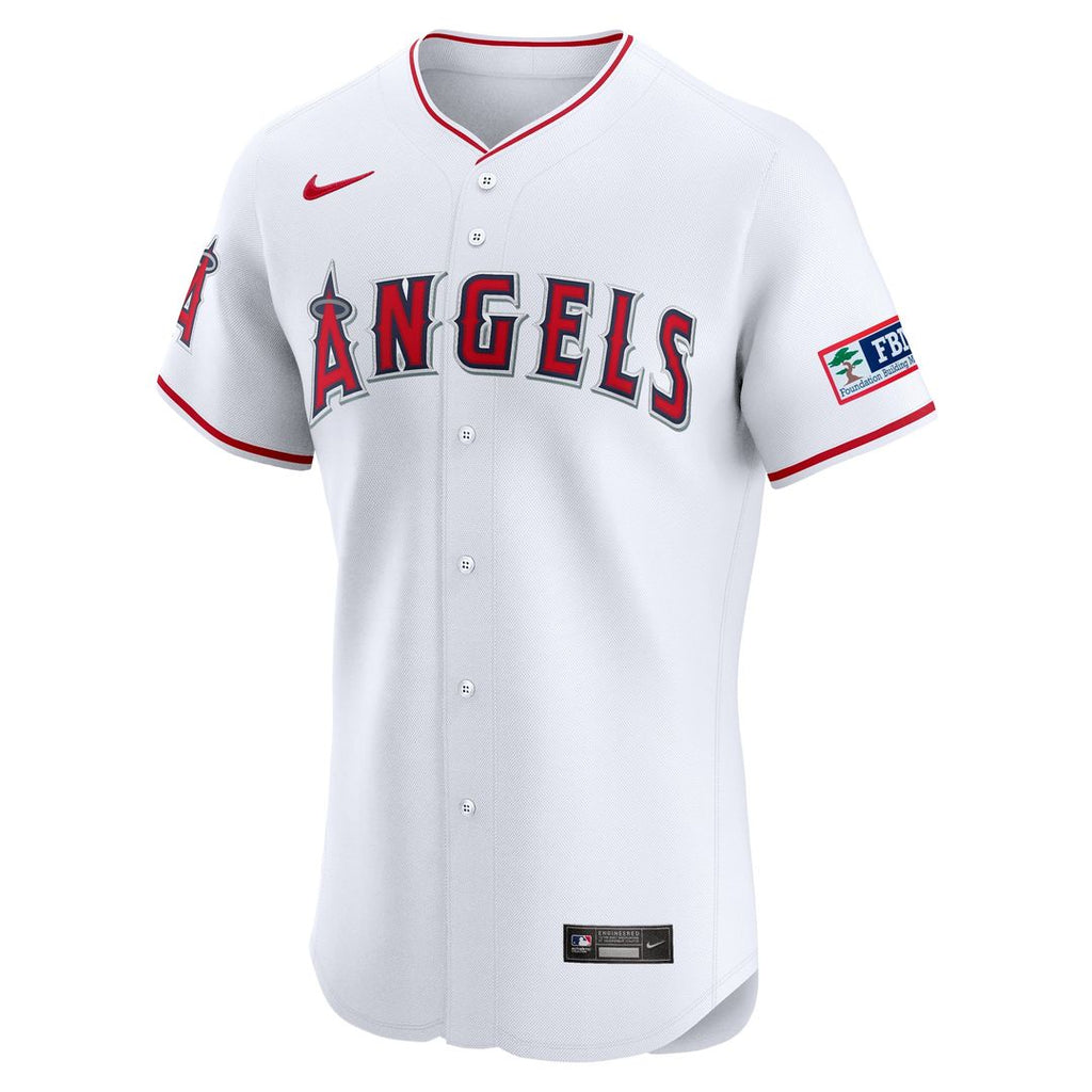 Los Angeles Angels | Nike White Home Elite Patch Jersey