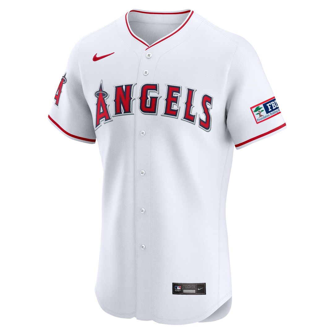 Los Angeles Angels | Nike White Home Elite Patch Jersey