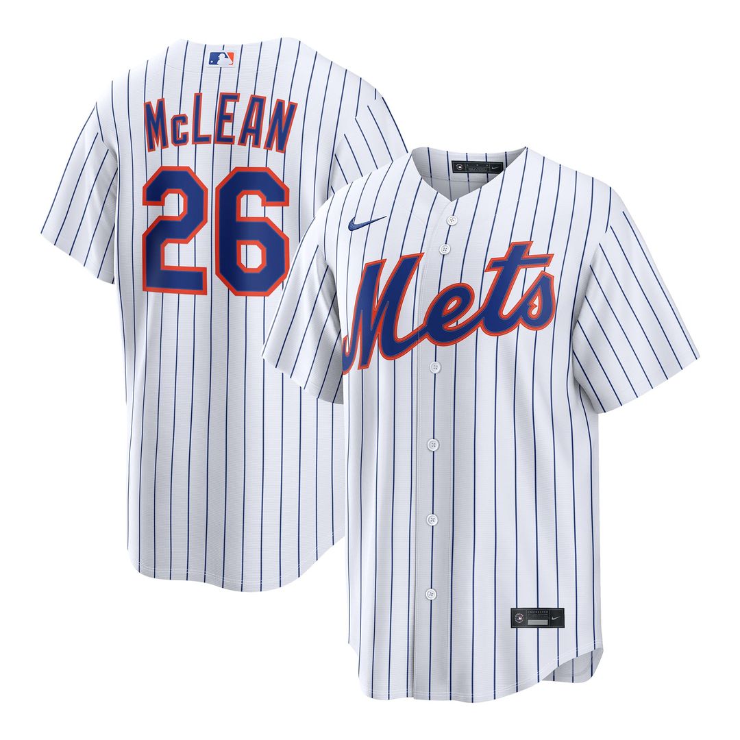 New York Mets Nolan McLean | Nike White Home Replica Jersey