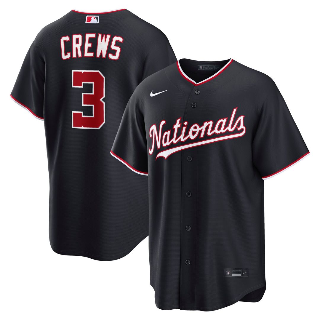 Washington Nationals Dylan Crews | Nike Navy Alternate Replica Jersey