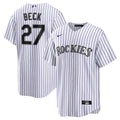 Colorado Rockies Jordan Beck | Nike White Home Replica Jersey