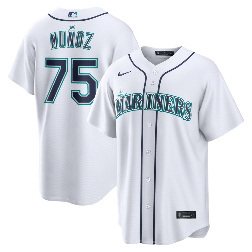 Seattle Mariners Andrés Muñoz | Nike White Home Replica Jersey