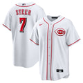 Cincinnati Reds Spencer Steer | Nike White Home Replica Jersey