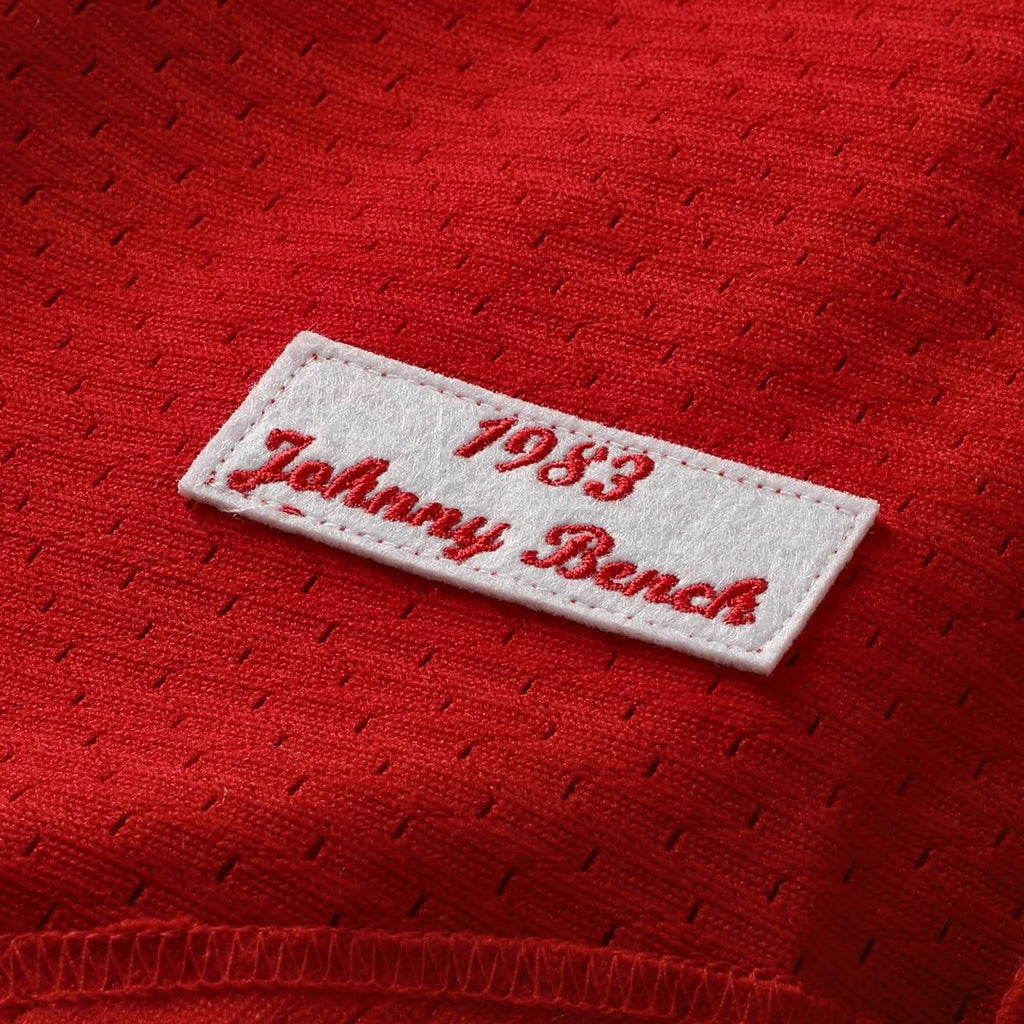 Cincinnati Reds Johnny Bench | Mitchell & Ness Red Cooperstown Collection Big & Tall Mesh Batting Practice Jersey