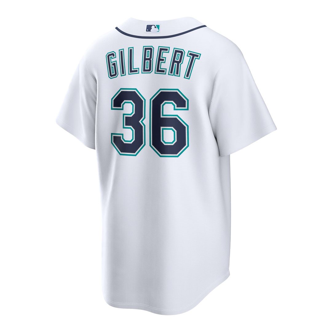 Seattle Mariners Logan Gilbert | Nike White Home Replica Jersey