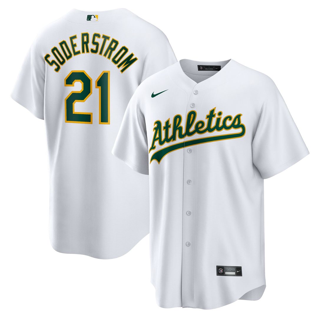 Athletics Tyler Soderstrom | Nike White Home Replica Jersey