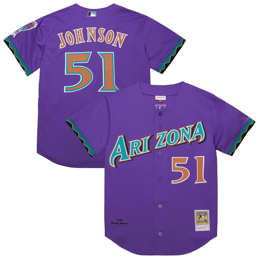 Arizona Diamondbacks Randy Johnson | Mitchell & Ness Purple 2000 Throwback Authentic Jersey