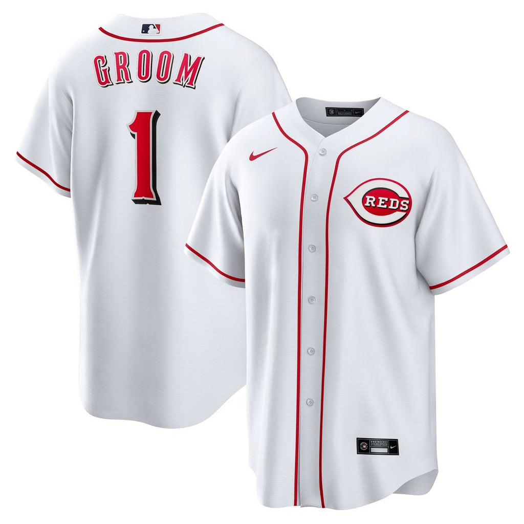 Cincinnati Reds | Nike White #1 Groom Home Replica Jersey