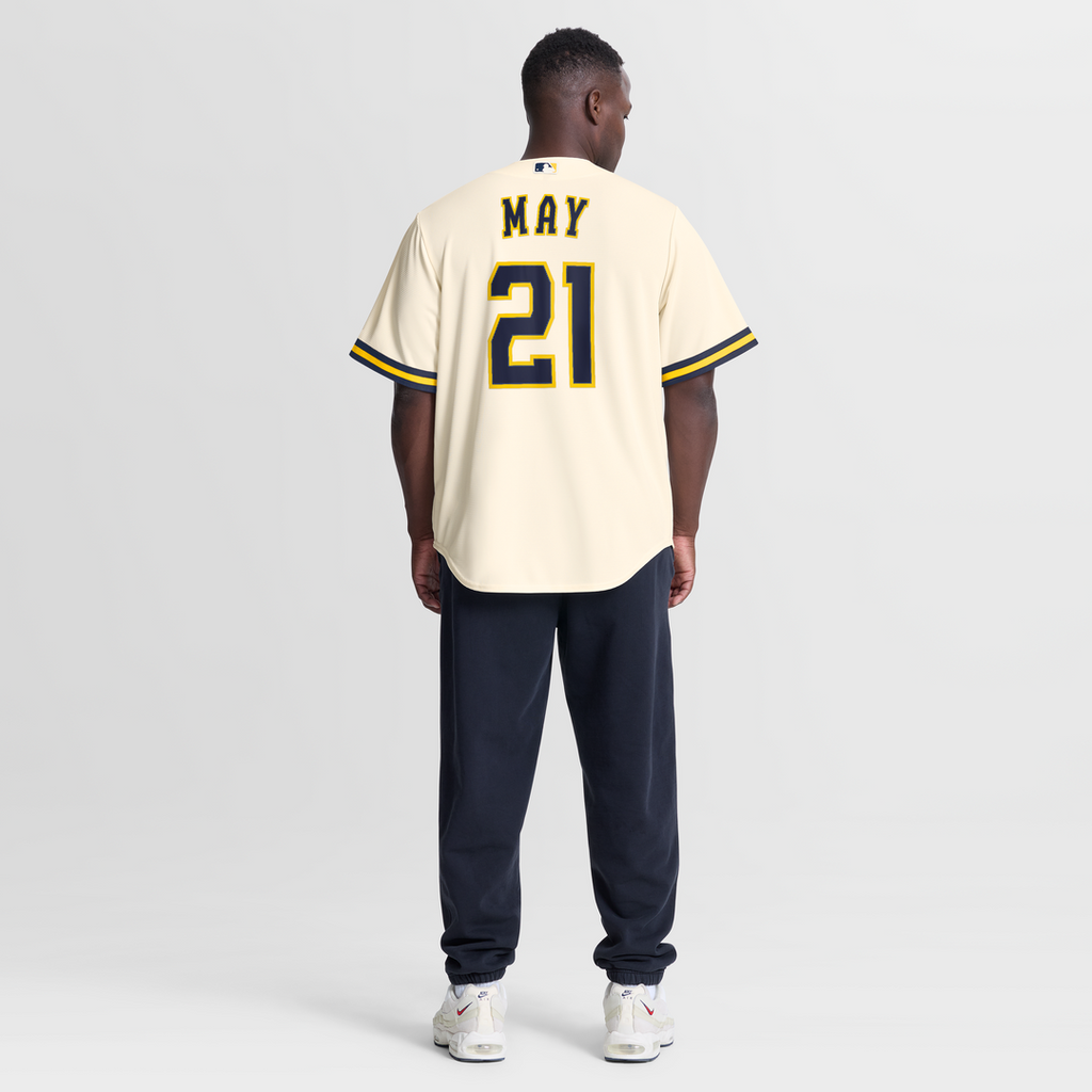 Milwaukee Brewers Dustin May | Nike Cream Home Replica Jersey
