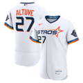 Houston Astros Jose Altuve | Nike White City Connect Authentic Sponsor Patch Jersey