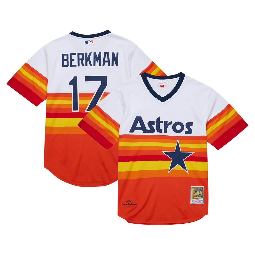 Houston Astros Lance Berkman | Mitchell & Ness White 2004 Cooperstown Collection Authentic Throwback Jersey