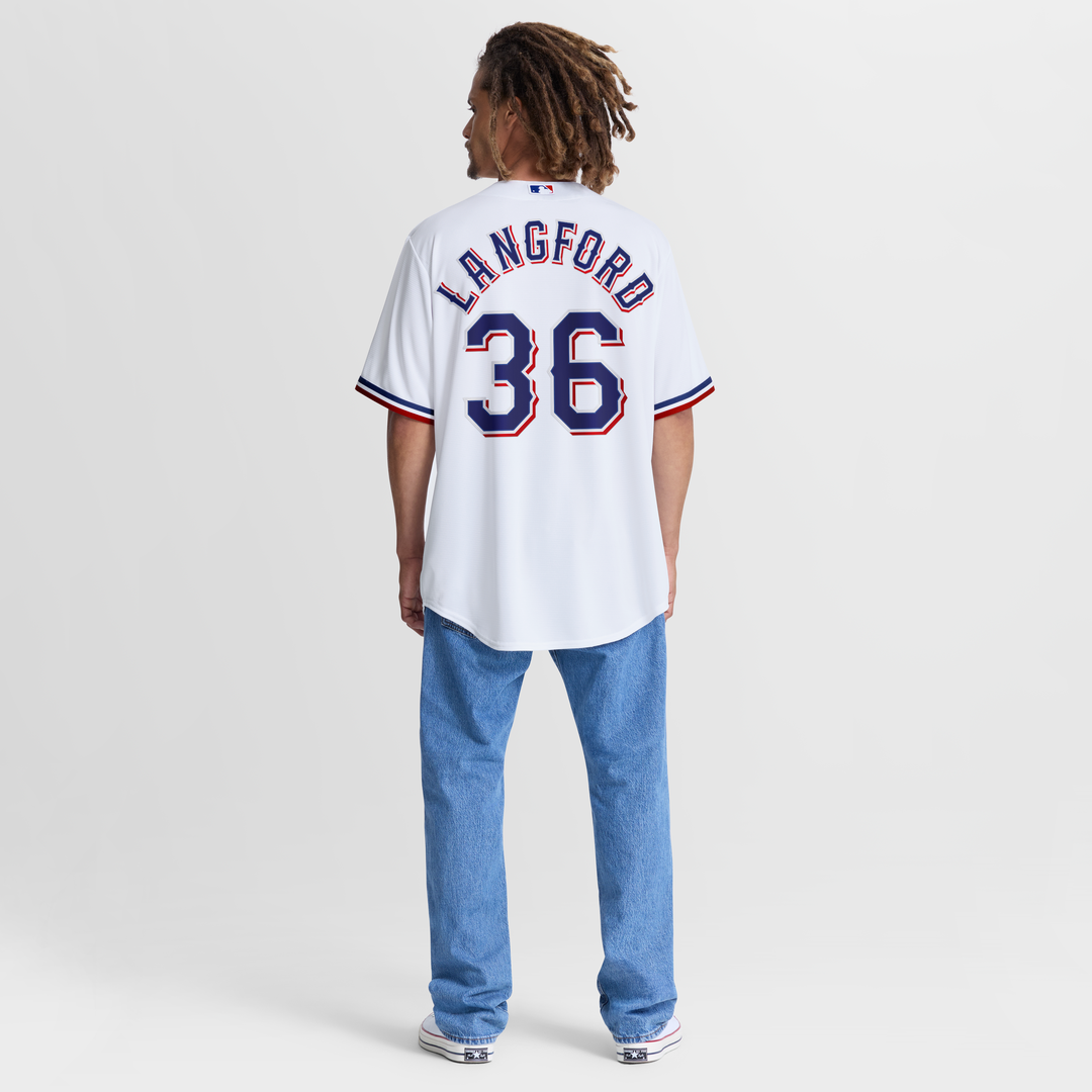 Texas Rangers Wyatt Langford | Nike White Home Replica Jersey