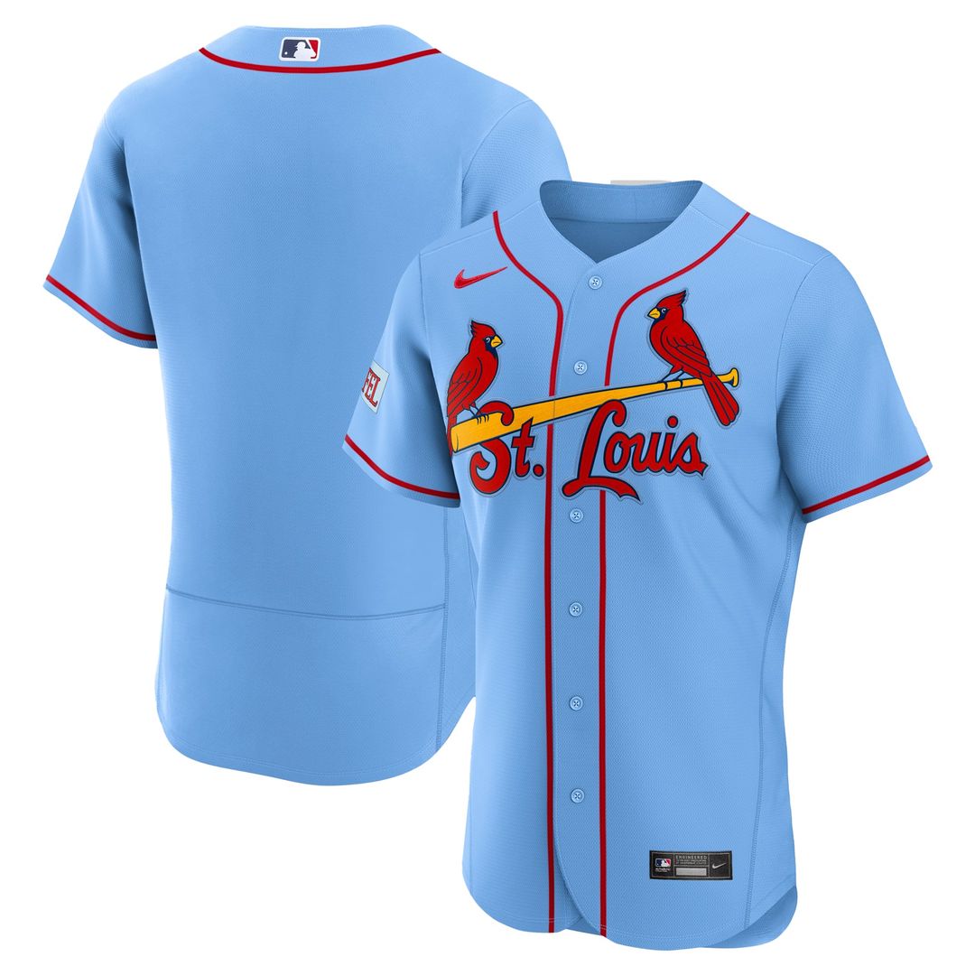 St. Louis Cardinals | Nike Light Blue Alternate Sponsor Patch Authentic Jersey