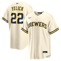Milwaukee Brewers Christian Yelich | Nike Cream Home Replica Jersey