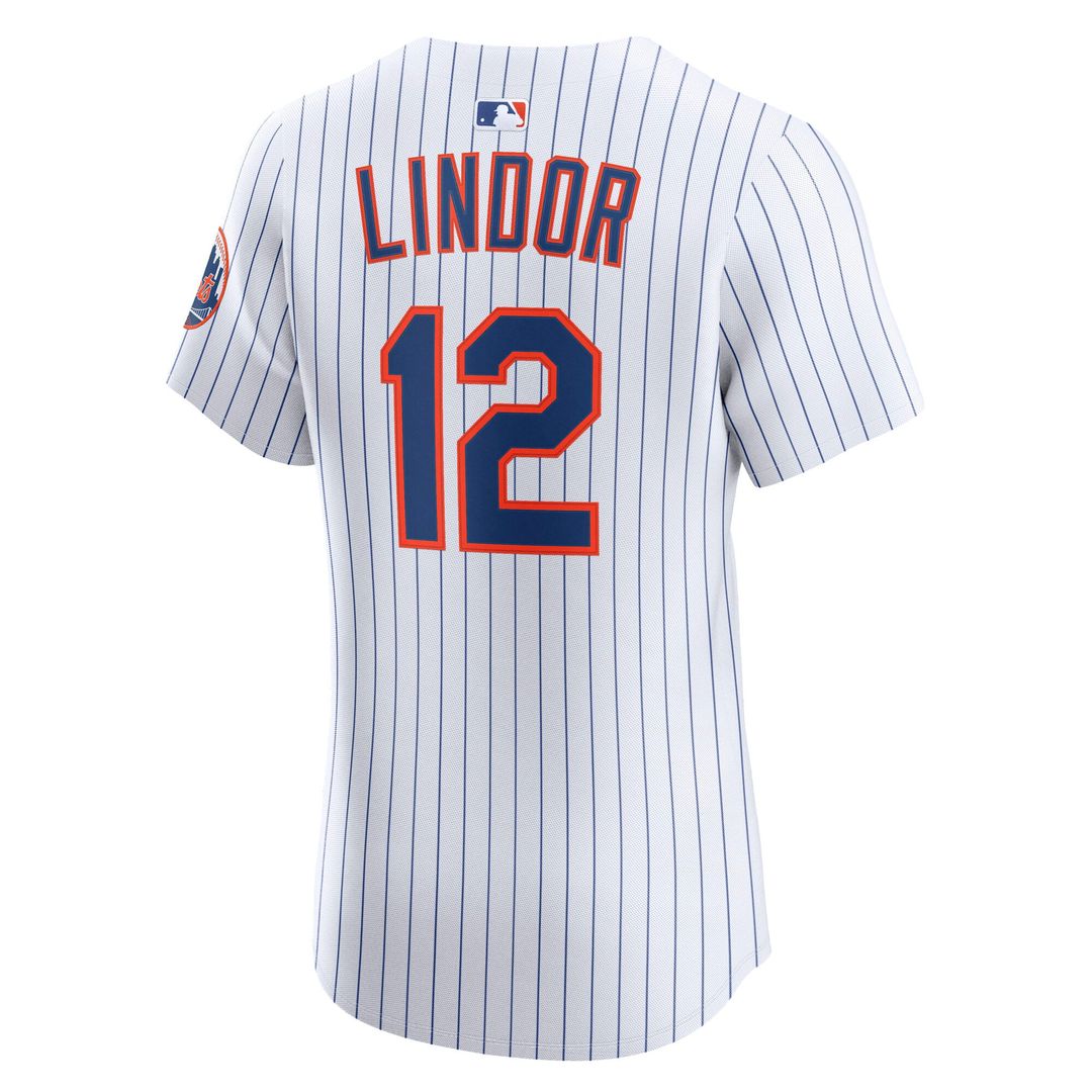 New York Mets Francisco Lindor | Nike White Home Elite Player Jersey