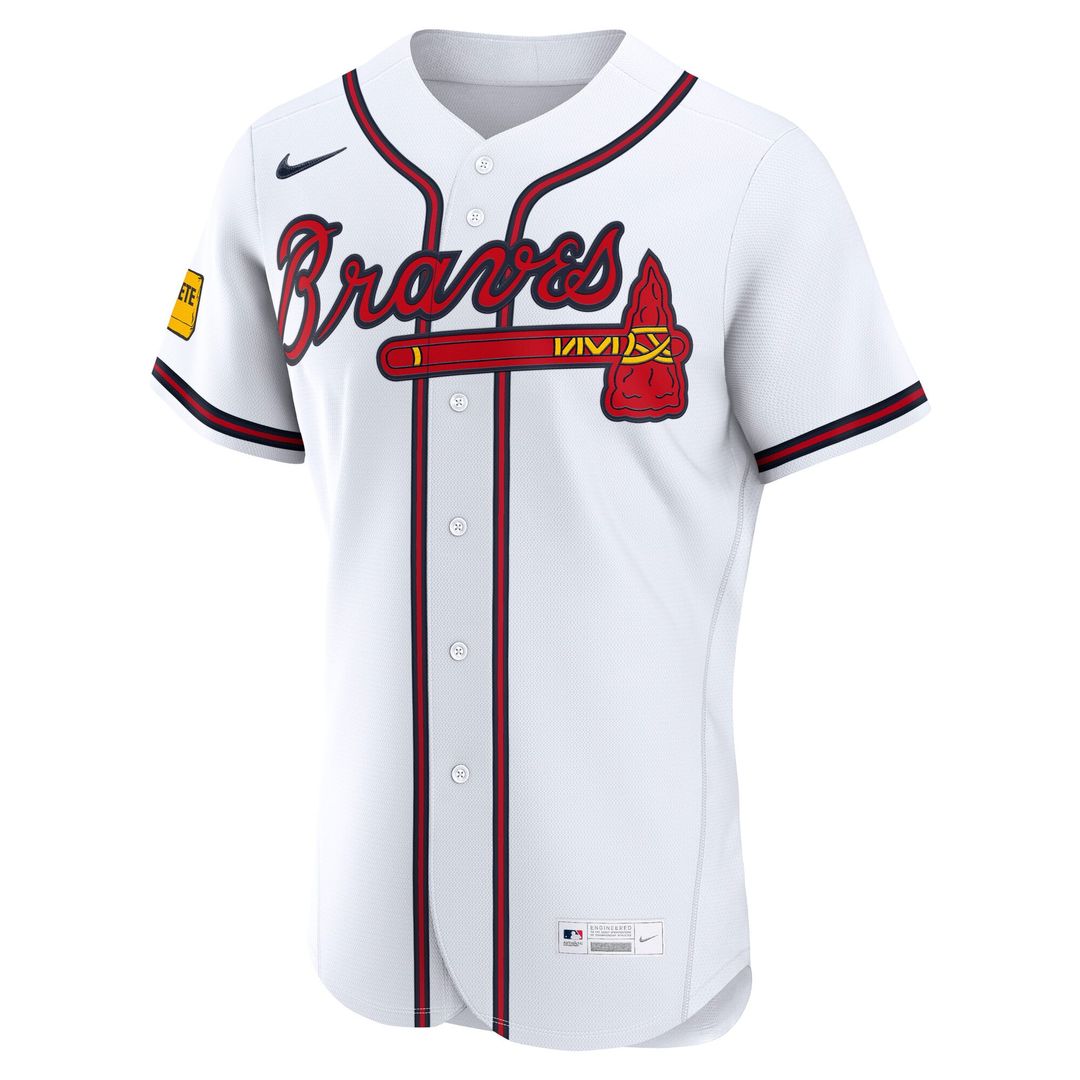 Atlanta Braves | Nike White Home Sponsor Patch Authentic Jersey