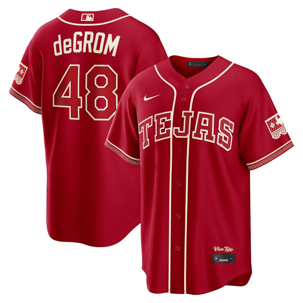 Texas Rangers Jacob deGrom | Nike Red 2026 City Connect Stadium Jersey