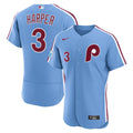 Philadelphia Phillies Bryce Harper | Nike Light Blue Alternate Authentic Sponsor Patch Jersey