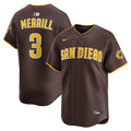 San Diego Padres Jackson Merrill | Nike Brown Road Limited Player Jersey