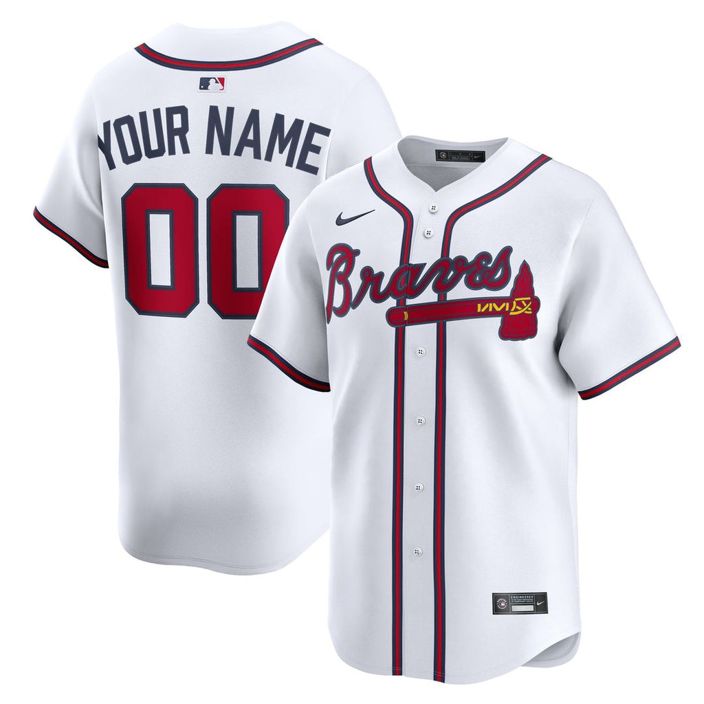 Atlanta Braves | Nike White Home Limited Custom Jersey