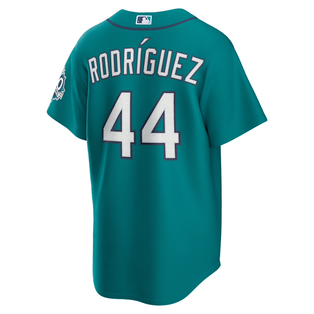 Seattle Mariners Julio Rodríguez | Nike Teal Alternate Stadium 50th Season Patch Jersey