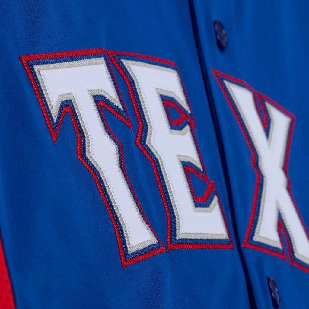 Texas Rangers Adrian Beltre | Mitchell & Ness Royal Cooperstown Mesh Batting Practice Button-Up Jersey