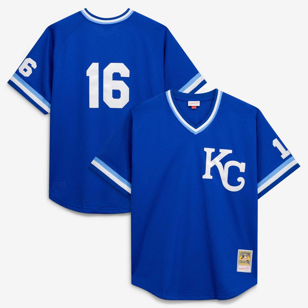 Kansas City Royals Bo Jackson | Mitchell & Ness Royal Cooperstown Collection Big & Tall Mesh Batting Practice Jersey