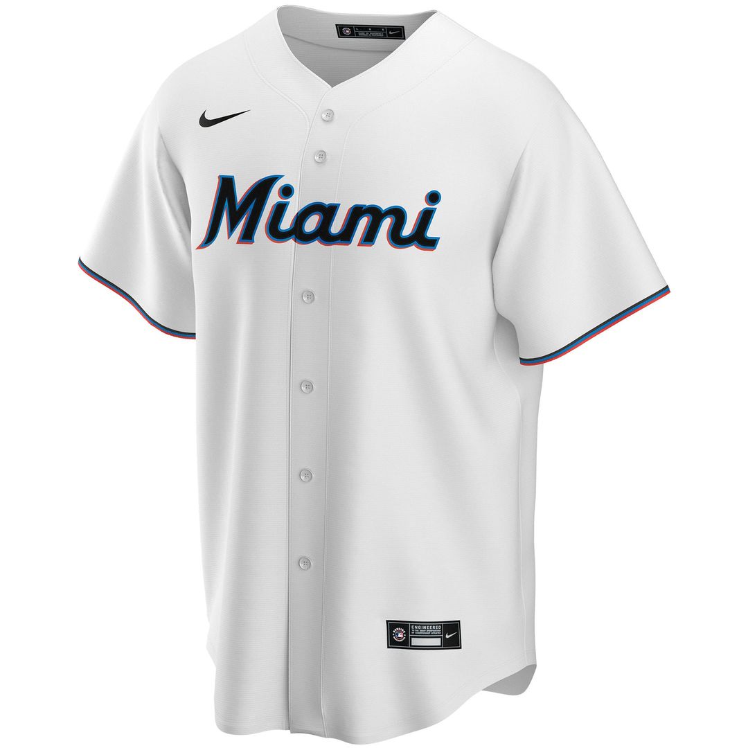 Miami Marlins | Nike White Home Replica Custom Jersey