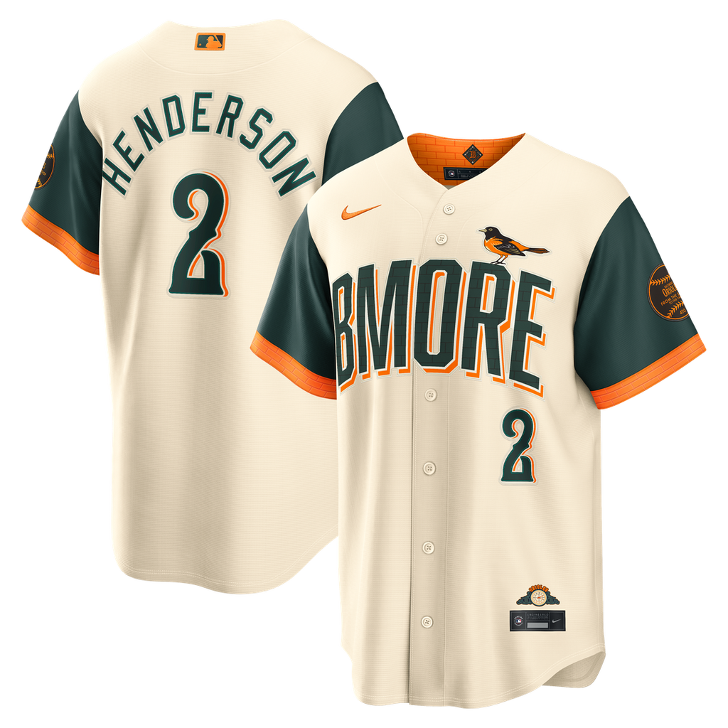 Baltimore Orioles Gunnar Henderson | Nike Cream 2026 City Connect Stadium Jersey