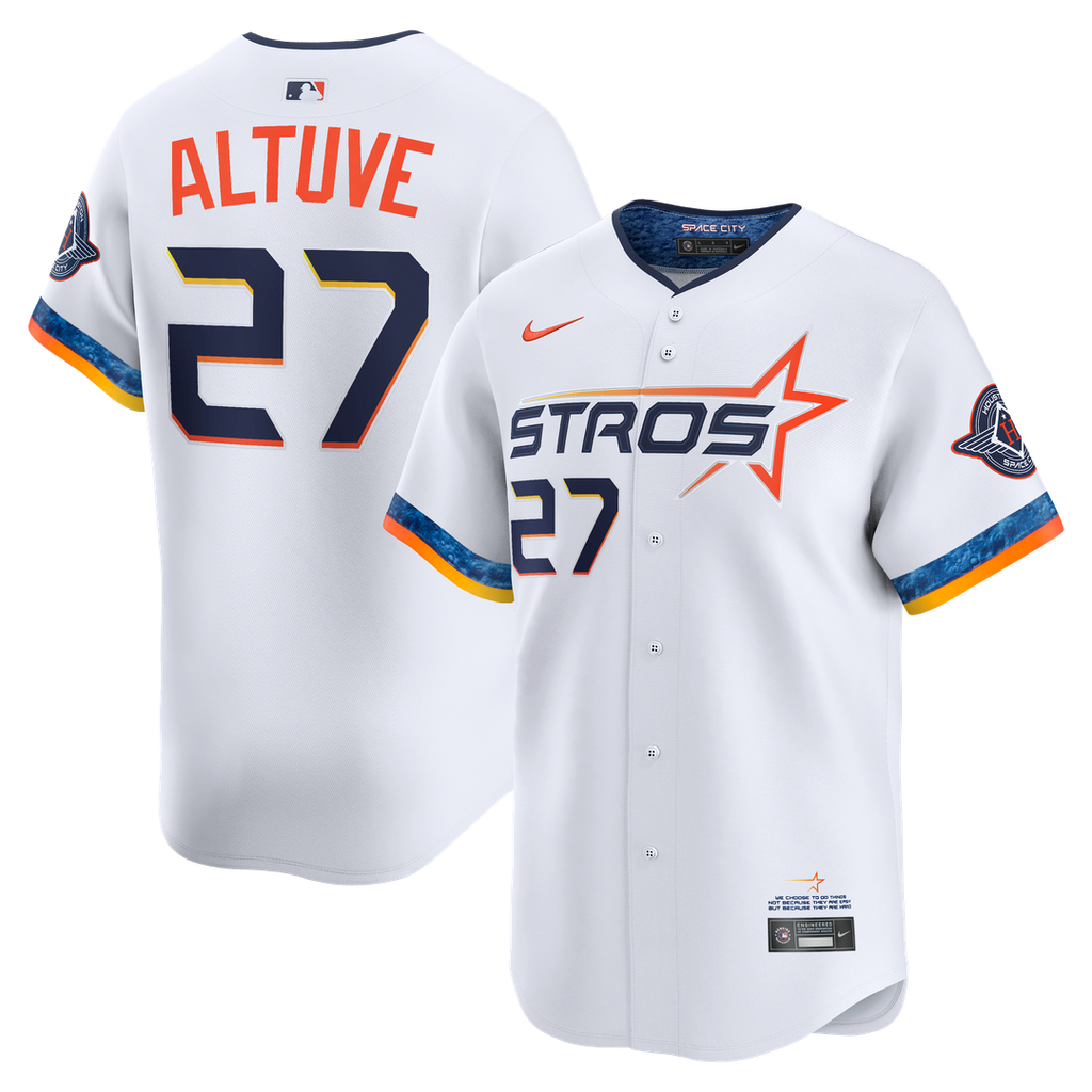 Houston Astros Jose Altuve | Nike White 2025 City Connect Limited Player Jersey