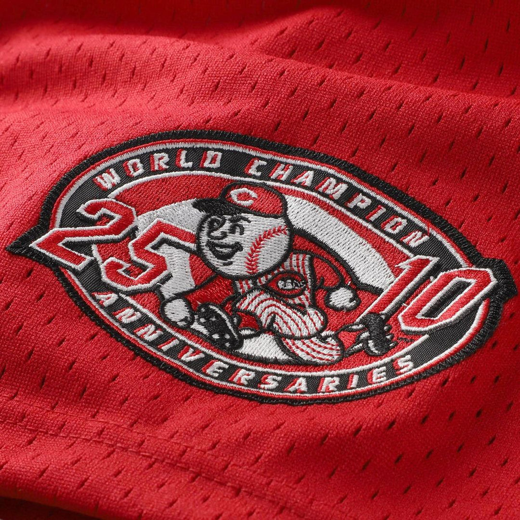 Cincinnati Reds Barry Larkin | Mitchell & Ness Red Throwback Cooperstown Mesh Batting Practice Jersey