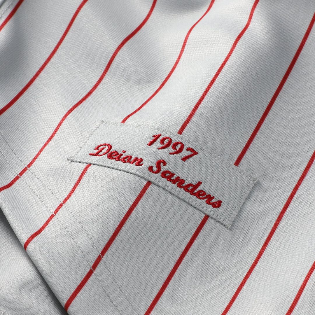 Cincinnati Reds Deion Sanders | Mitchell & Ness Gray 1997 Authentic Jersey
