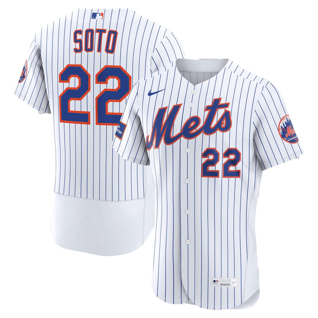 New York Mets Juan Soto | Nike White Home Authentic Sponsor Patch Jersey