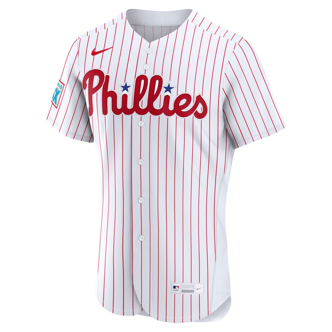 Philadelphia Phillies | Nike White Home Sponsor Patch Authentic Jersey
